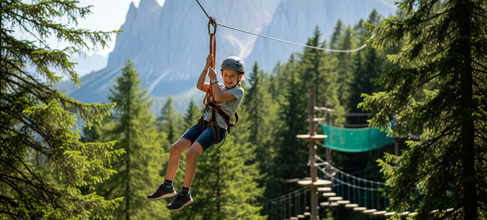 פארק חבלים בדולומיטים
