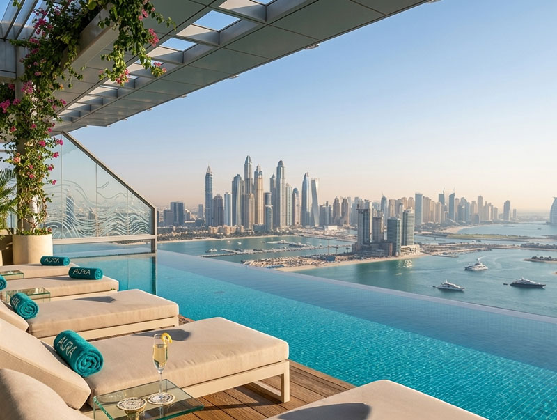 בריכת אינפיניטי Aura, דובאי