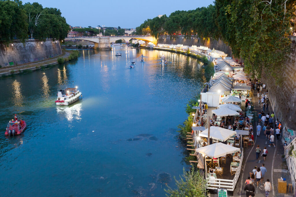 פסטיבל Lungo il Tevere על גדות הטיבר ברומא | צילום: Polifoto / depositphotos.com